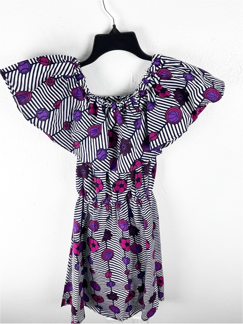 GRASS-FIELDS Multicolored Sports Print Single Pocket Dress Size Small Boho Chic